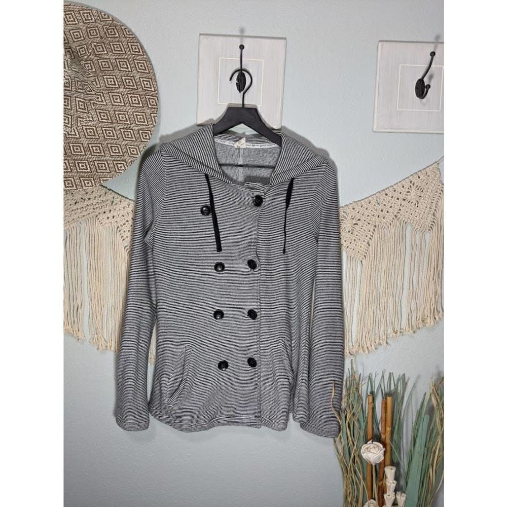 Roxy Black and White Peacoat